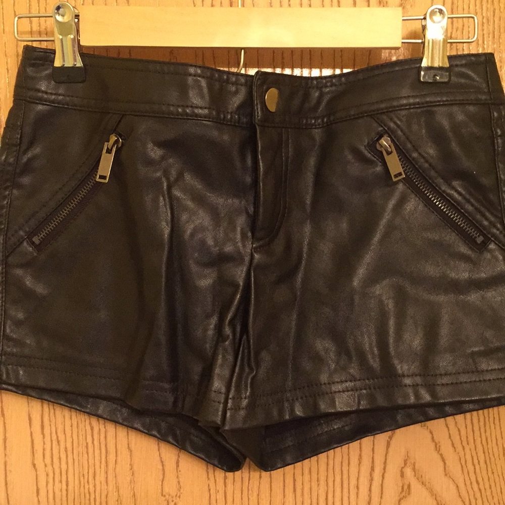 Faux Leather Shorts